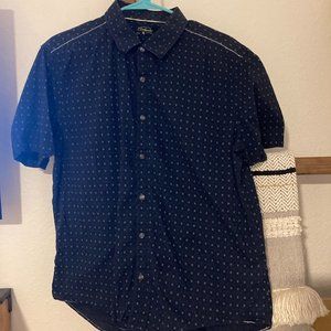 Mens Snap Down Blue Shirt